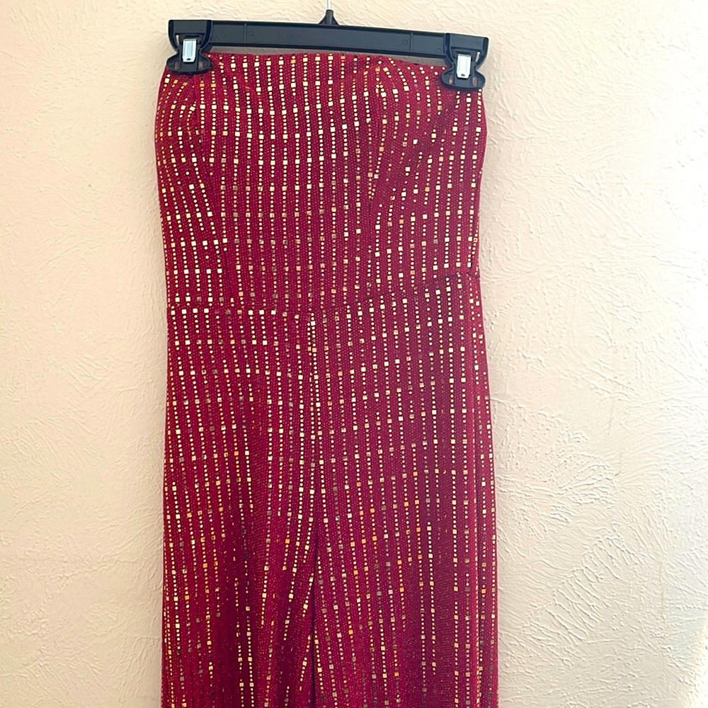 Red & Gold sequence pant suit